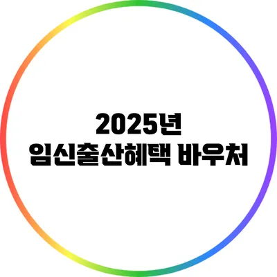 2025년 임신출산혜택: 바우처