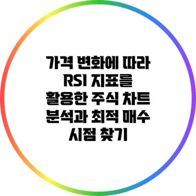 가격 변화에 따라 RSI 지표를 활용한 주식 차트 분석과 최적 매수 시점 찾기