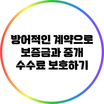 방어적인 계약으로 보증금과 중개 수수료 보호하기