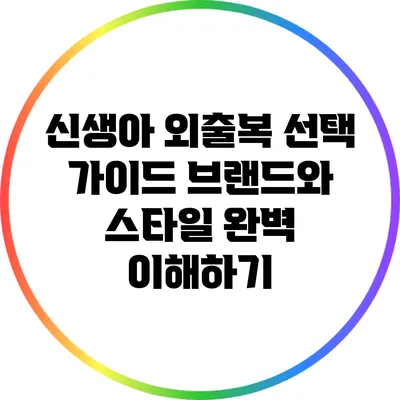 신생아 외출복 선택 가이드: 브랜드와 스타일 완벽 이해하기