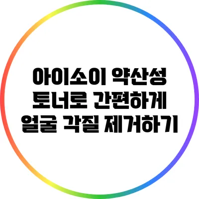 아이소이 약산성 토너로 간편하게 얼굴 각질 제거하기