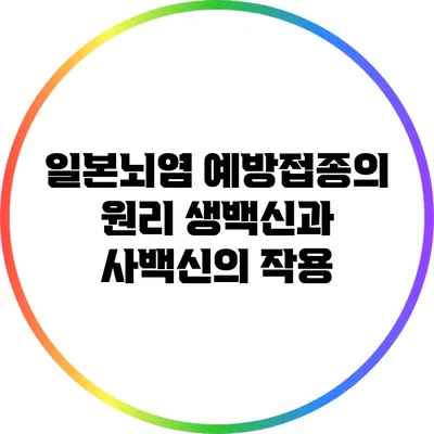 일본뇌염 예방접종의 원리: 생백신과 사백신의 작용