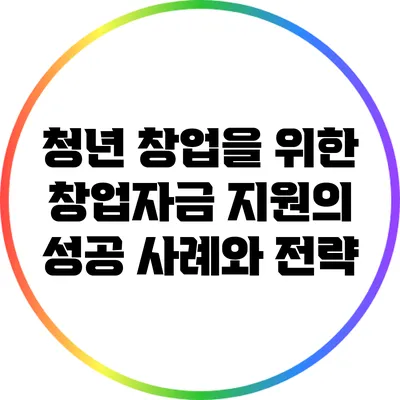 청년 창업을 위한 창업자금 지원의 성공 사례와 전략