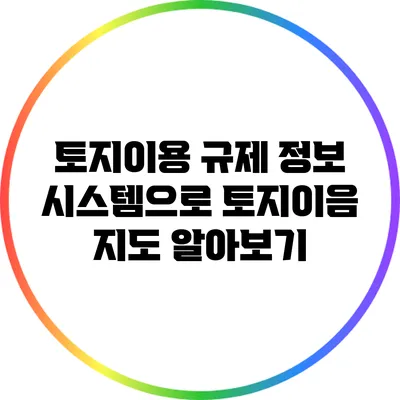 토지이용 규제 정보 시스템으로 토지이음 지도 알아보기