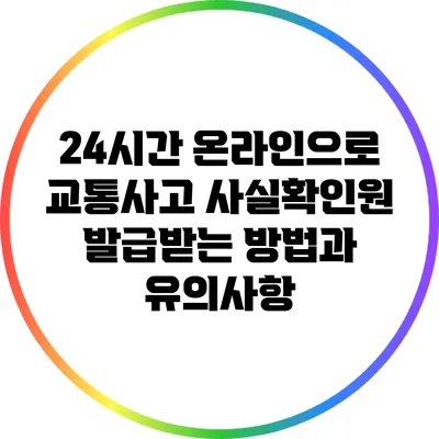 24시간 온라인으로 교통사고 사실확인원 발급받는 방법과 유의사항