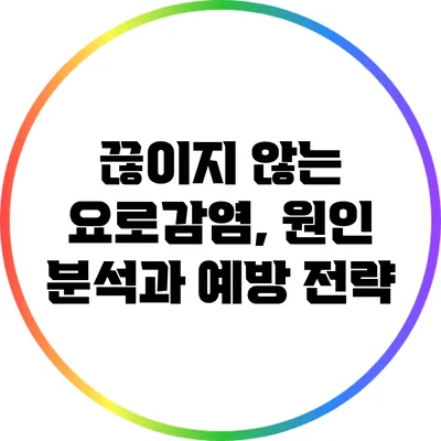 끊이지 않는 요로감염, 원인 분석과 예방 전략