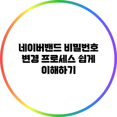 네이버밴드 비밀번호 변경 프로세스 쉽게 이해하기