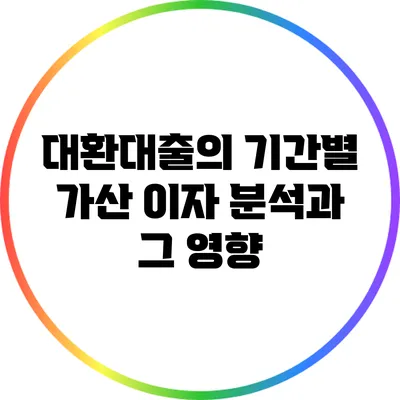 대환대출의 기간별 가산 이자 분석과 그 영향