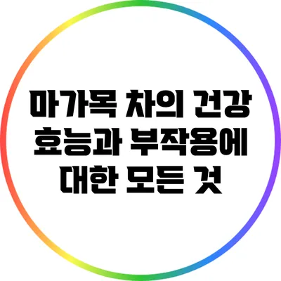 마가목 차의 건강 효능과 부작용에 대한 모든 것