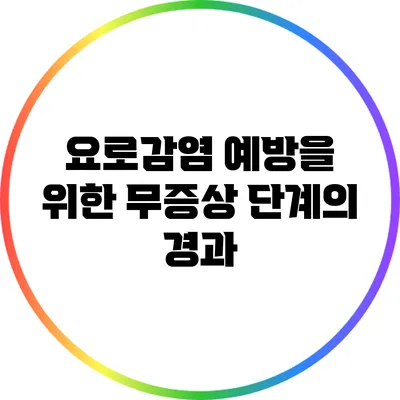 요로감염 예방을 위한 무증상 단계의 경과